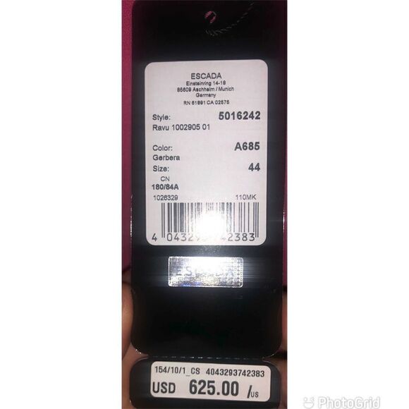 New Escada Bergrid Pink Pencil Skirt WMS SZ 44 - Picture 3 of 8